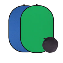 Load image into Gallery viewer, Portable Double Sided 2-in-1 Background (Chroma Green/Chroma Blue)
